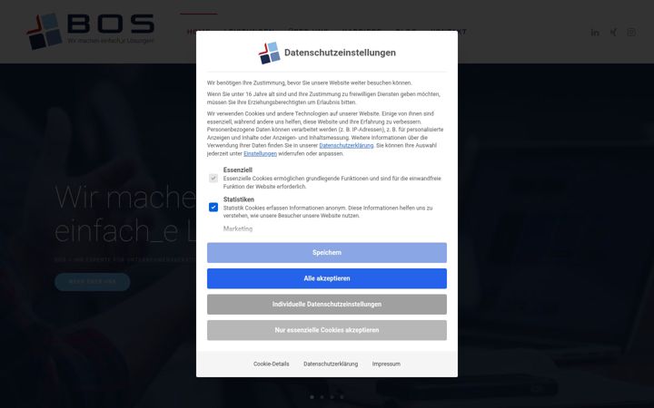 Screenshot of bos-kg.de