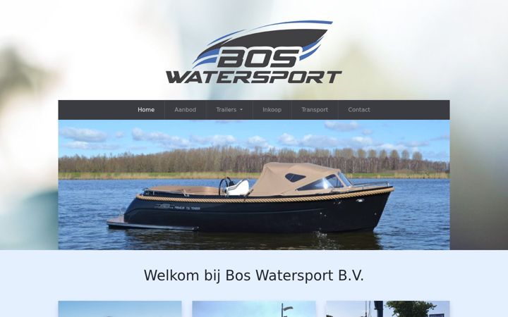 Screenshot of bos-watersport.nl