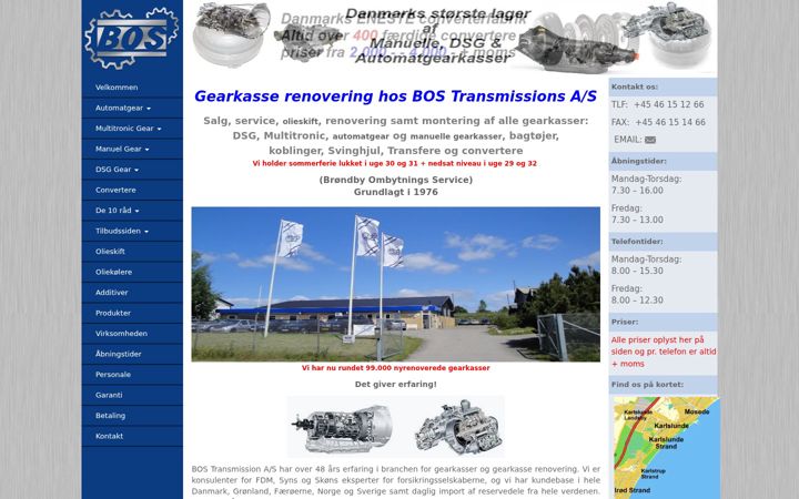 Screenshot of bos.dk
