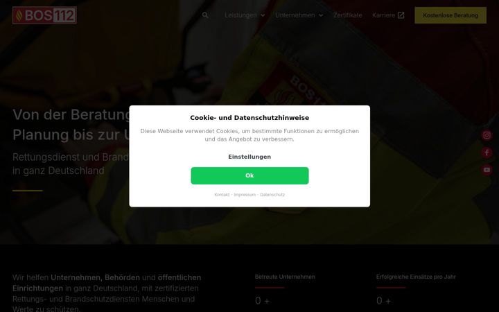 Screenshot of bos112.de