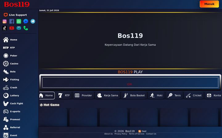 Screenshot ta' bos119.org