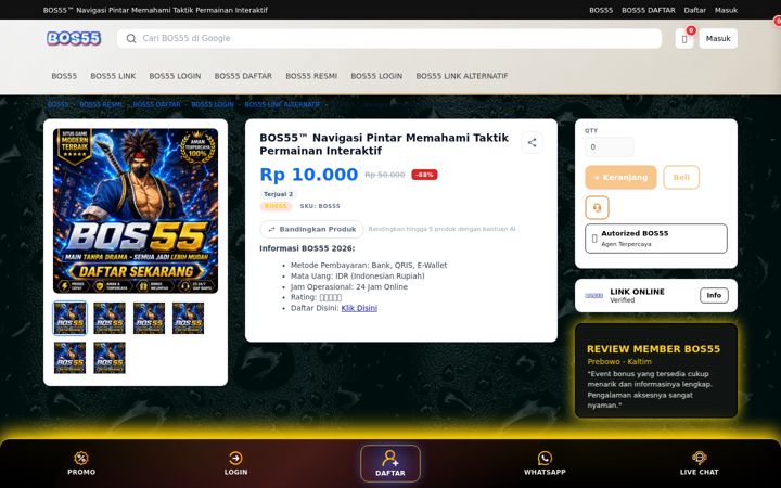 Screenshot ta' bos55s.org