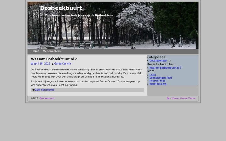 Screenshot of bosbeekbuurt.nl