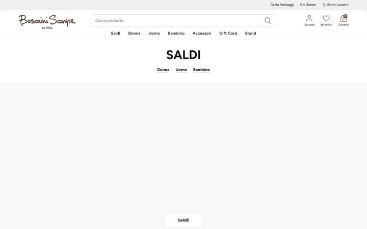 Screenshot of boscainiscarpe.it