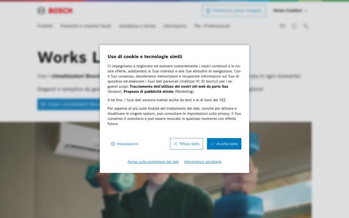 Screenshot of bosch-clima.it