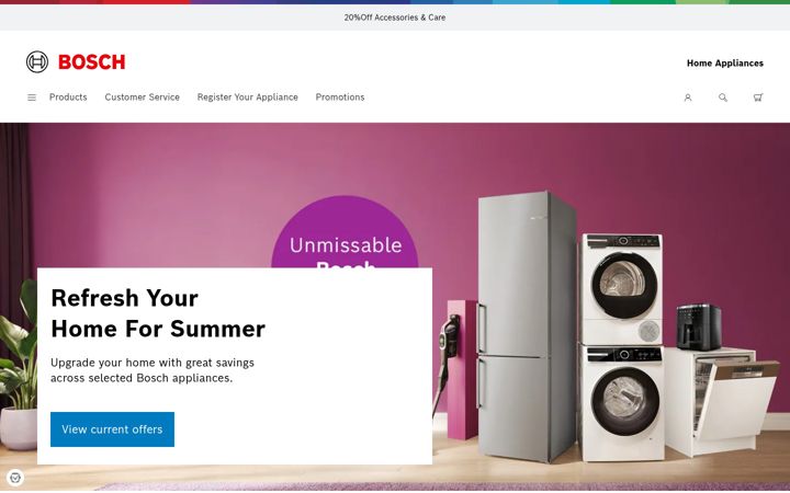 Képernyőkép: bosch-home.co.uk