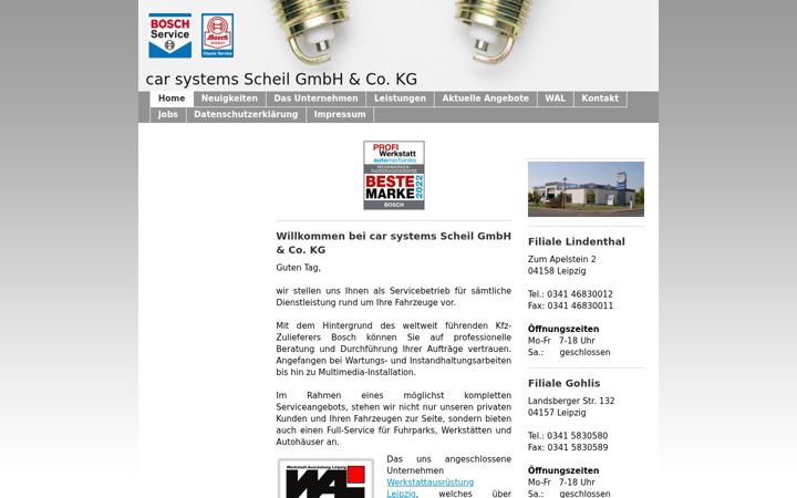 Screenshot of bosch-leipzig.de