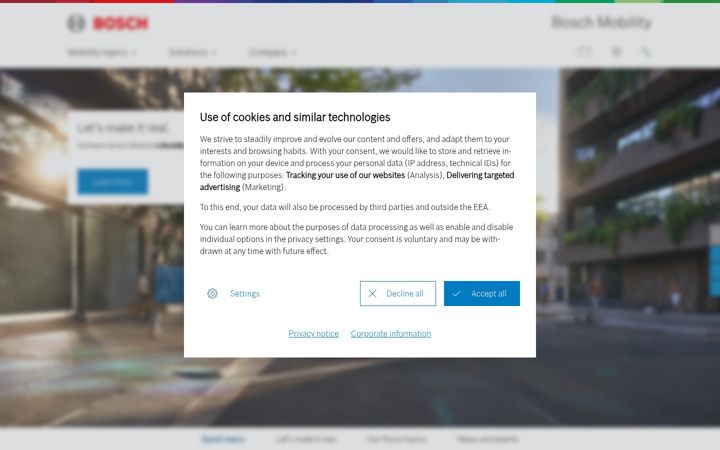 Screenshot ta' bosch-mobility.com