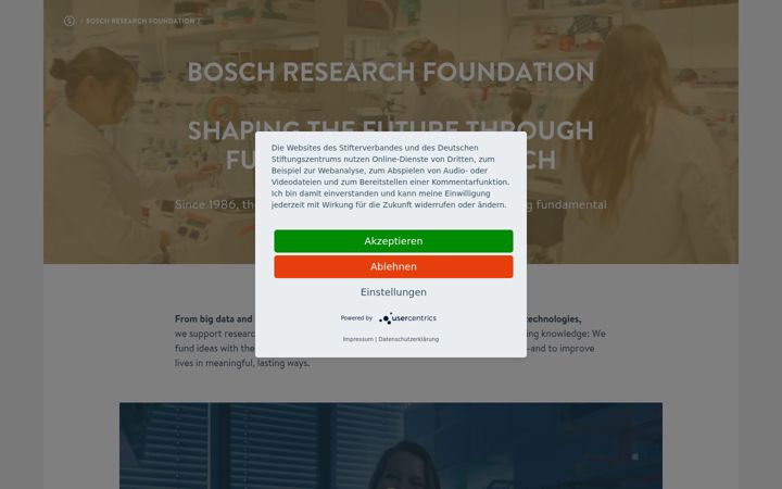 Screenshot of bosch-research-foundation.com