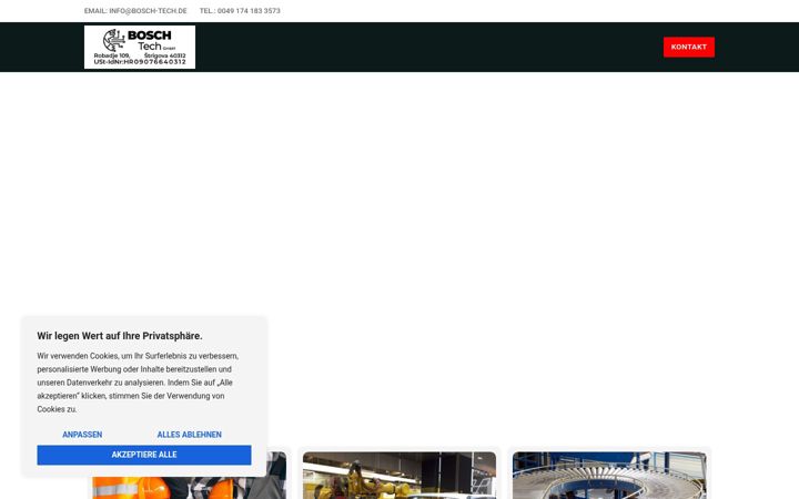 Екранна снимка на bosch-tech.de