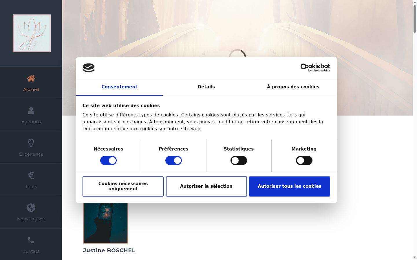 Screenshot tal-banner tal-kunsens muri qabel kwalunkwe interazzjoni