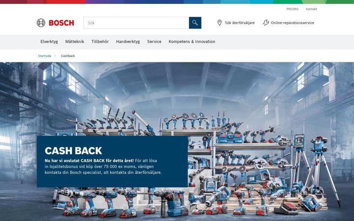 Screenshot of boschpro.se