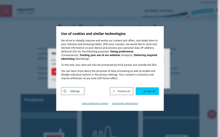 Екранна снимка на boschrexroth.com