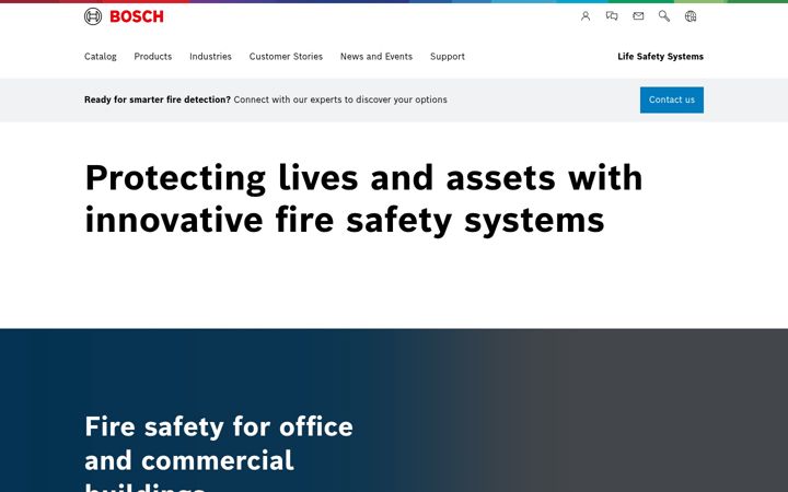 Screenshot of boschsecurity.com