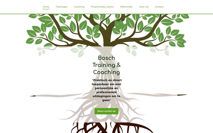 Screenshot of boschtraining.nl