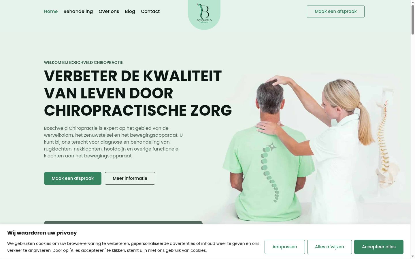 Skärmbild av samtyckesbannern som visades före någon interaktion