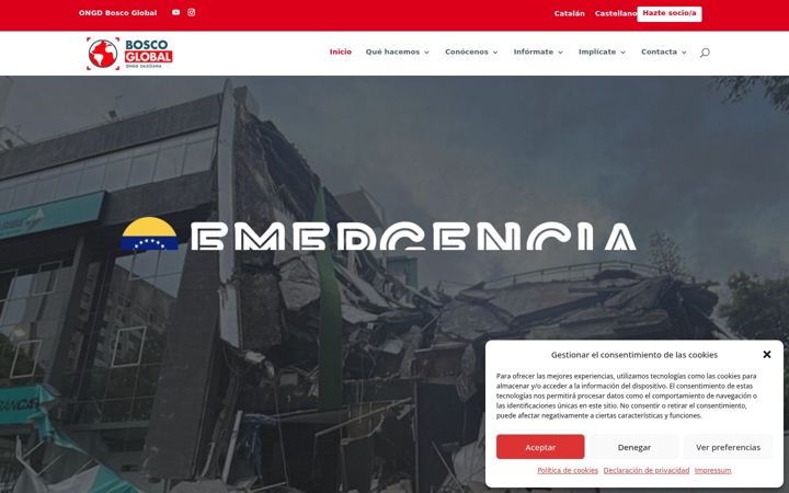 Snimka zaslona za boscoglobal.org