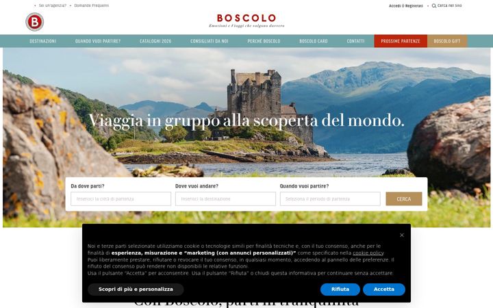 Screenshot of boscolo.com
