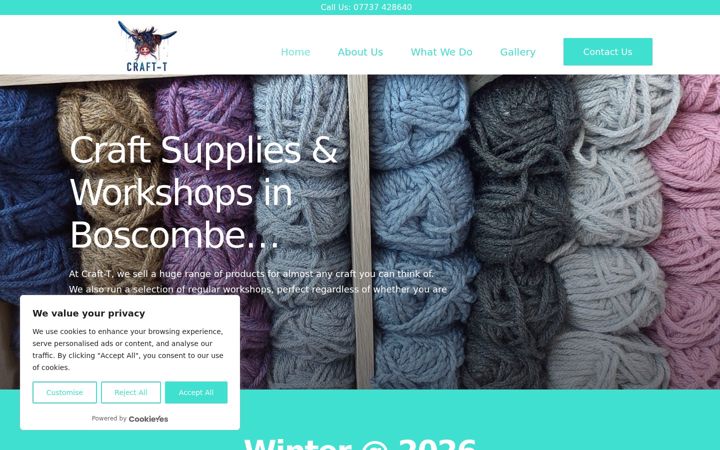 Screenshot of boscombe-craft.co.uk
