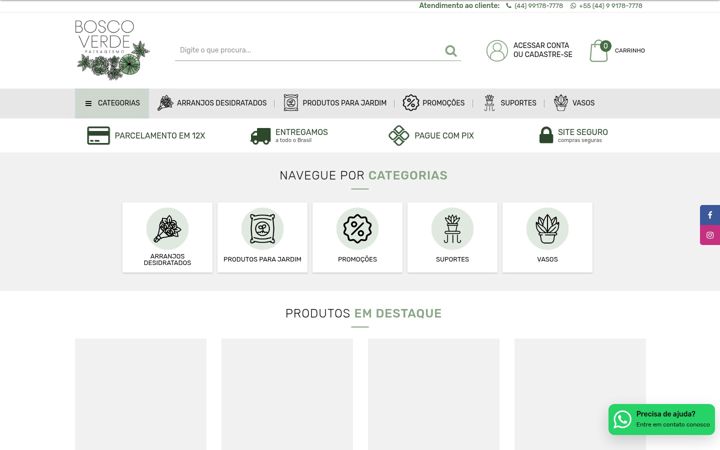 Screenshot of boscoverde.com.br
