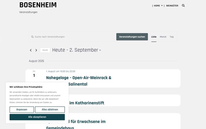 Screenshot di bosenheim.de