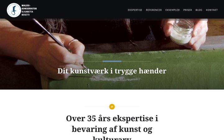 Screenshot of bosetti-konservering.dk