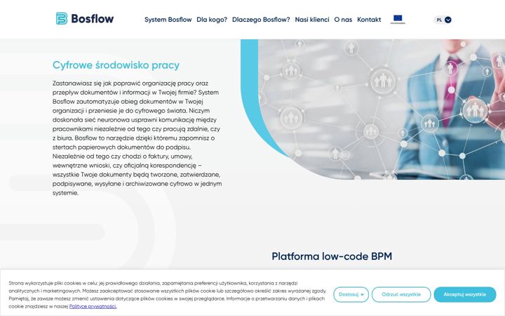 Screenshot of bosflow.com