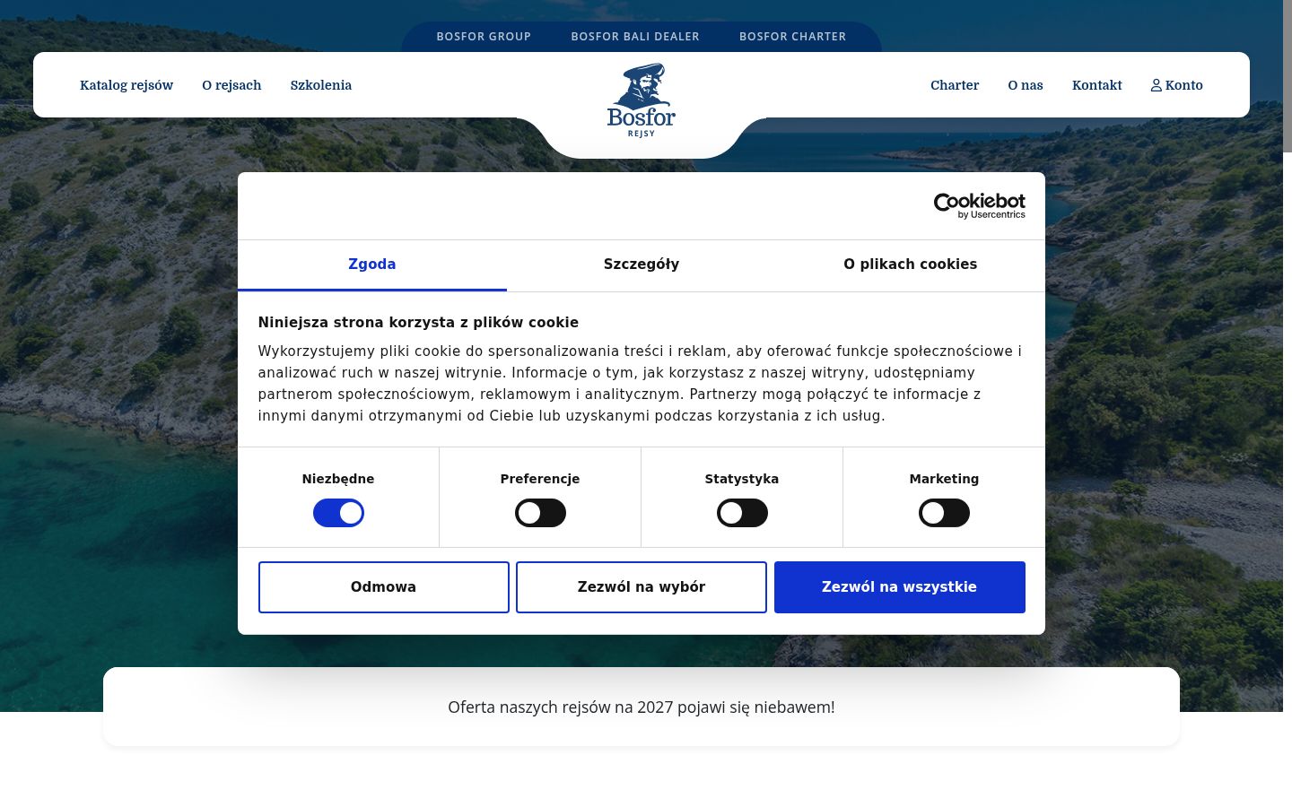 Képernyőkép a bármilyen interakció előtt megjelenő hozzájárulási bannerről