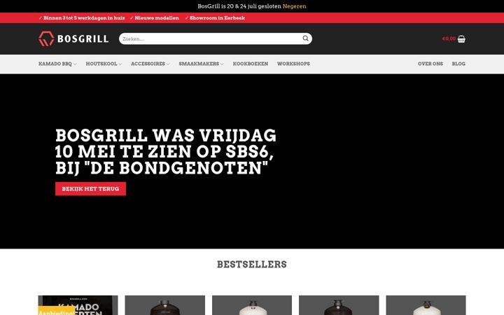 Screenshot of bosgrill.com