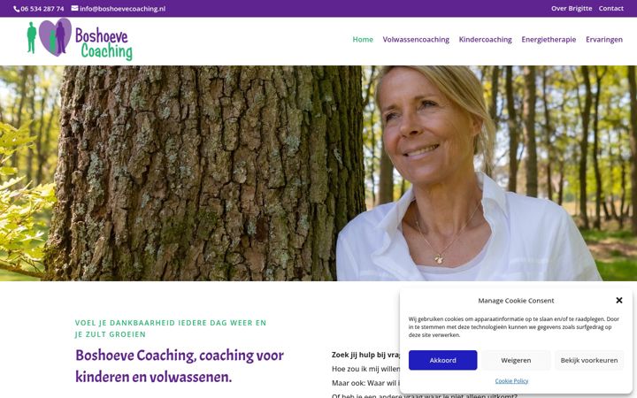 Screenshot of boshoevecoaching.nl