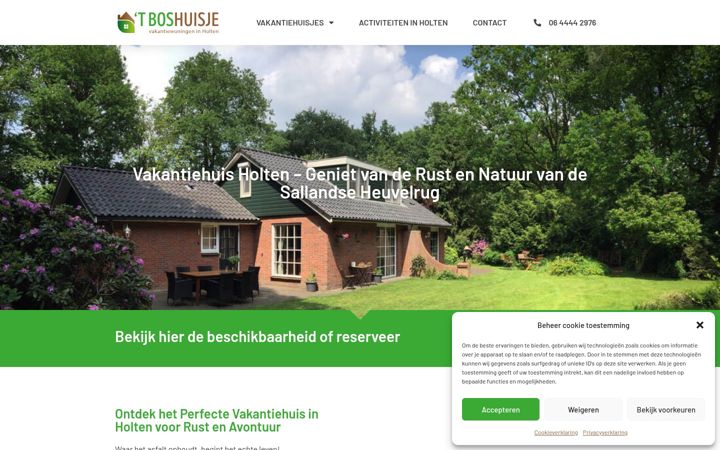 Zrzut ekranu boshuisje-holten.nl