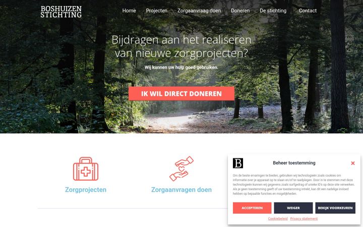 Zrzut ekranu boshuizenstichting.nl