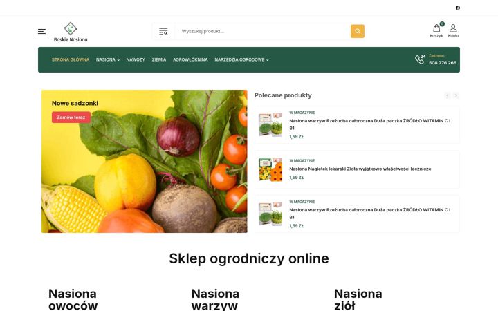 Screenshot of boskienasiona.pl