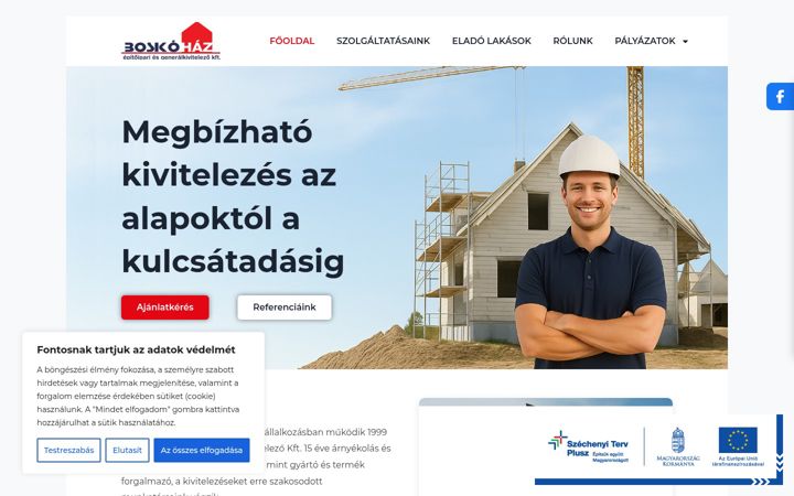 Screenshot di boskohaz.hu