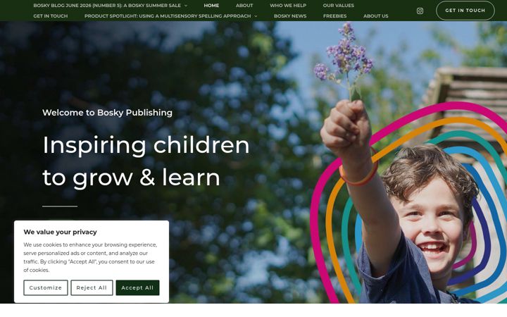 Screenshot of boskypublishing.com