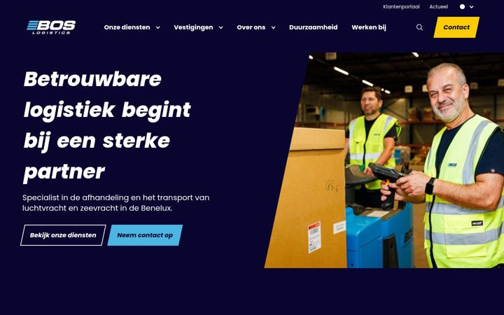 Skjámynd af boslogistics.eu