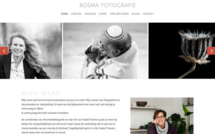 Screenshot of bosmafotografie.nl