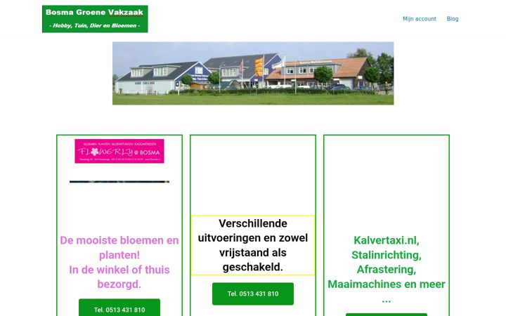 Screenshot of bosmagroenevakzaak.nl