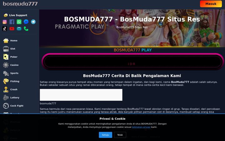 Screenshot of bosmuda777.net