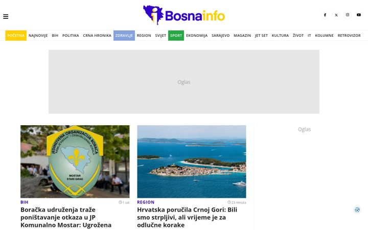 Screenshot of bosnainfo.ba