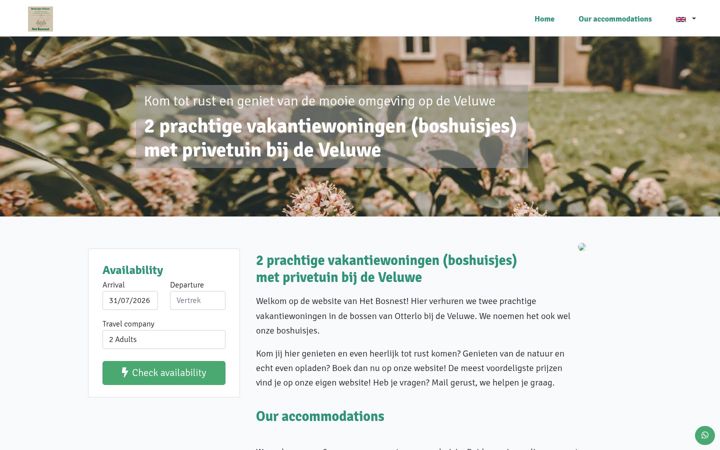 Screenshot von bosnest.nl