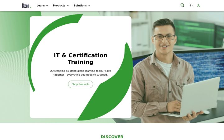 Screenshot von boson.com
