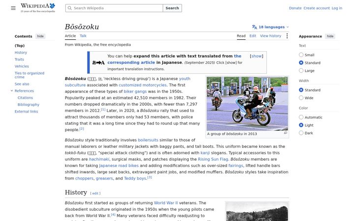 Screenshot of bosozokustyle.com