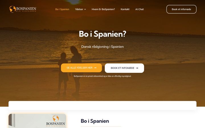 Screenshot of bospanien.dk