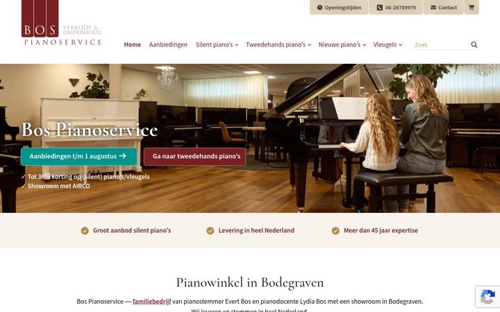 Screenshot of bospianoservice.nl