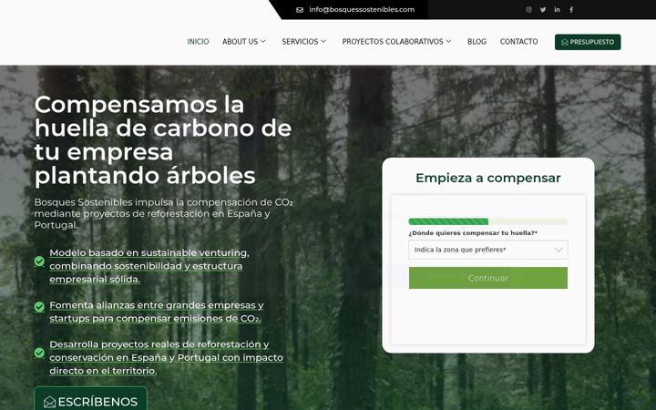 Captura de ecrã de bosquessostenibles.com
