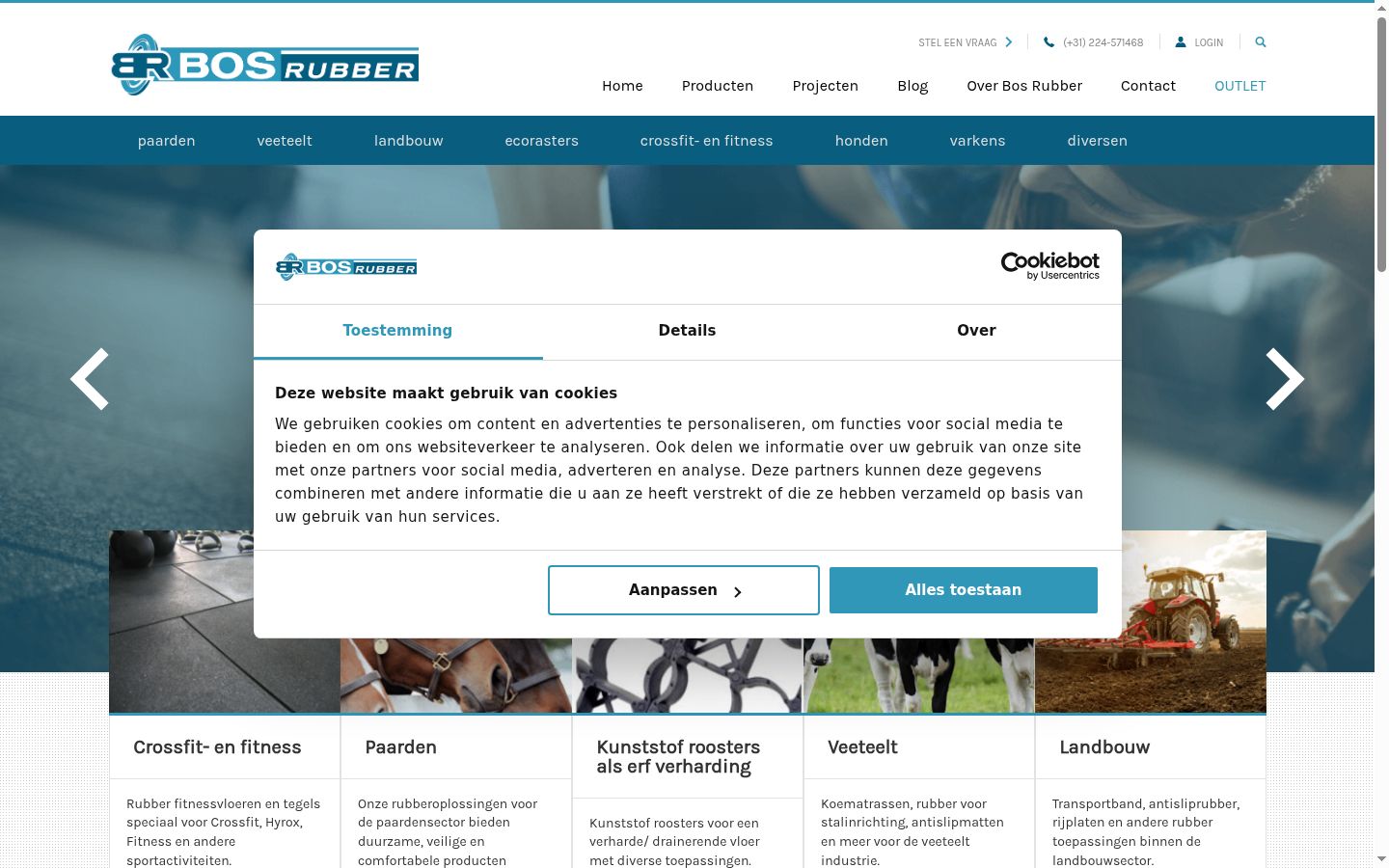 Screenshot des Einwilligungsbanners vor jeglicher Interaktion