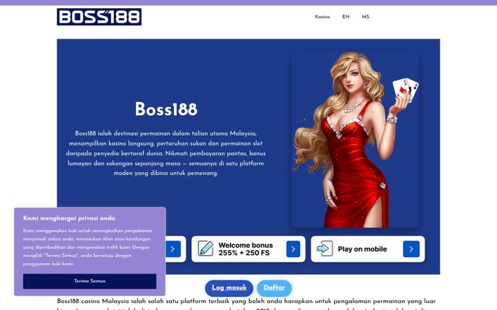 Screenshot of boss188.site