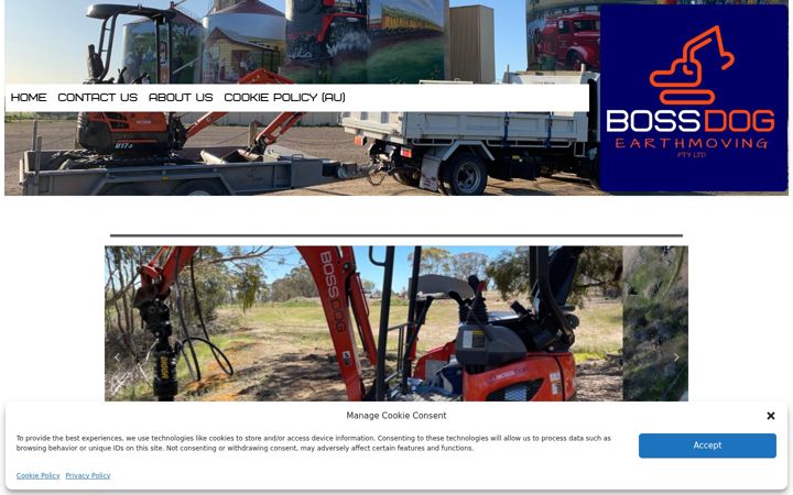 Screenshot of bossdogearthmoving.com.au