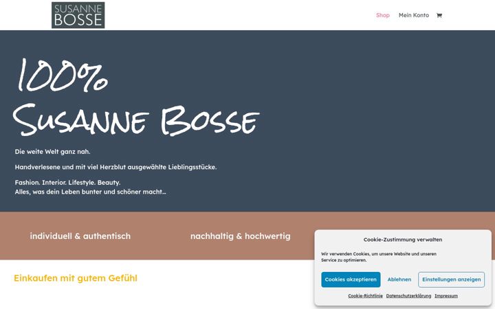 Skærmbillede af bosse-conceptstore.de
